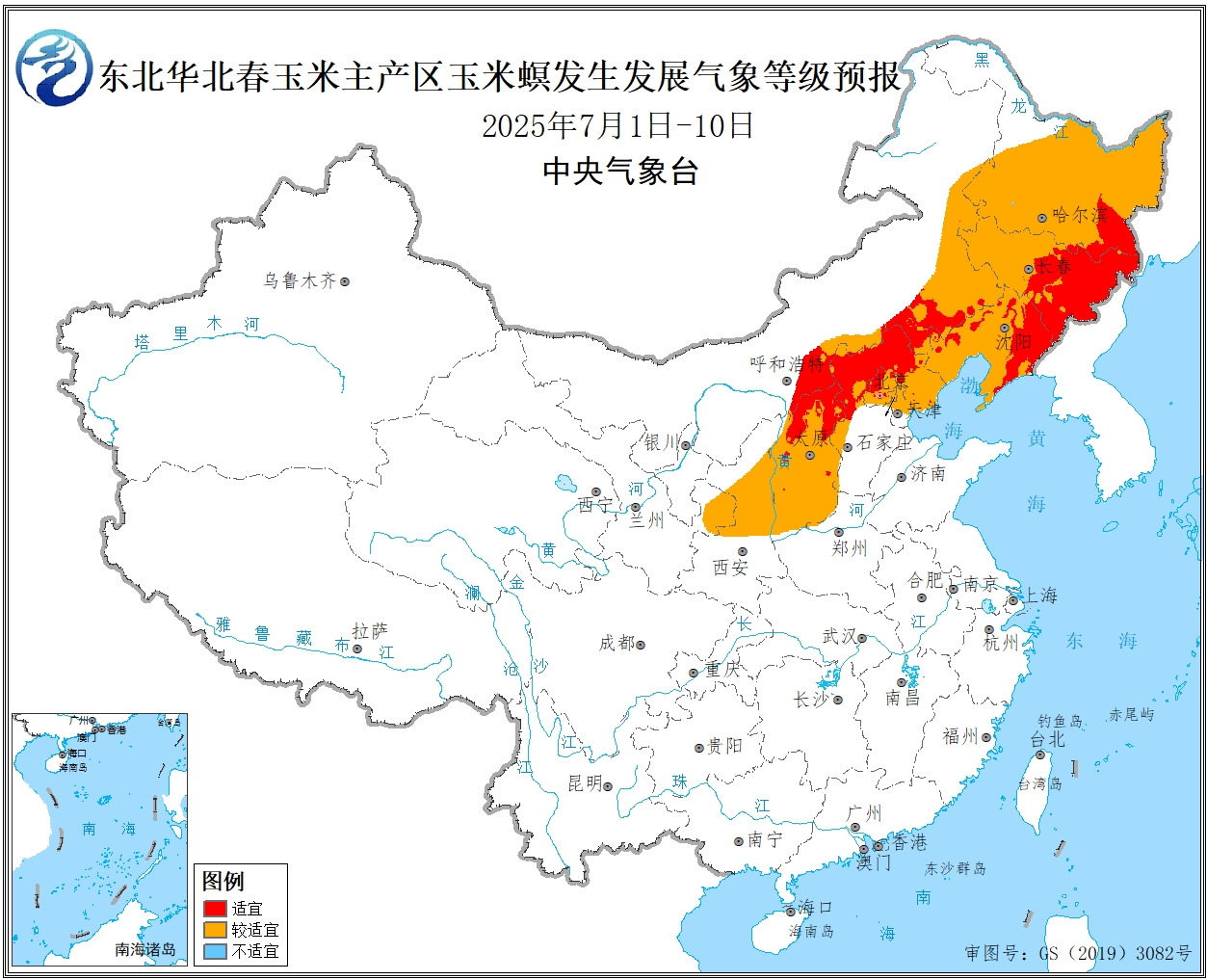 农业气象预报：玉米螟发生发展气象等级较高